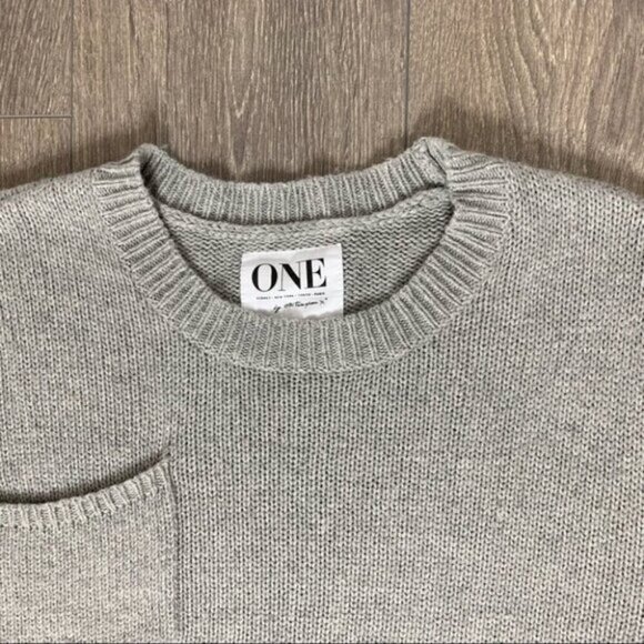 Free People One Teaspoon Classic Cotton Chunky Knit Sweater Grey Oversized Small - Picture 6 of 16